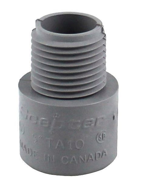 77021 Terminal Adapter, 1/2 in, Male Thread, PVC