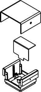 200-H/BTC 200 Multi-Service Single Width Housing and Base, 2 in Hole, For Use With FIT Poke-Thru Device, Aluminum