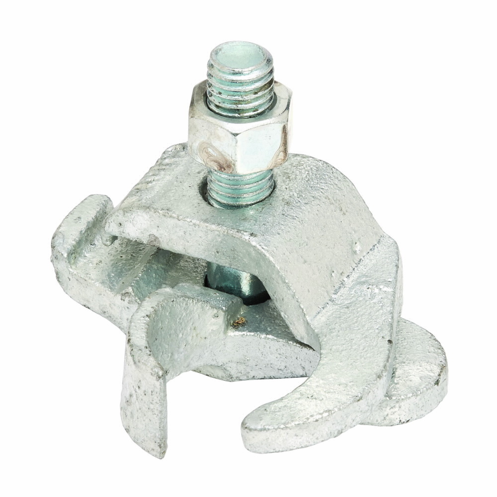B671-2HDG Edge Pipe Clamp With Hardware, 2 in Rod, Malleable Iron, Hot Dipped Galvanized, Import