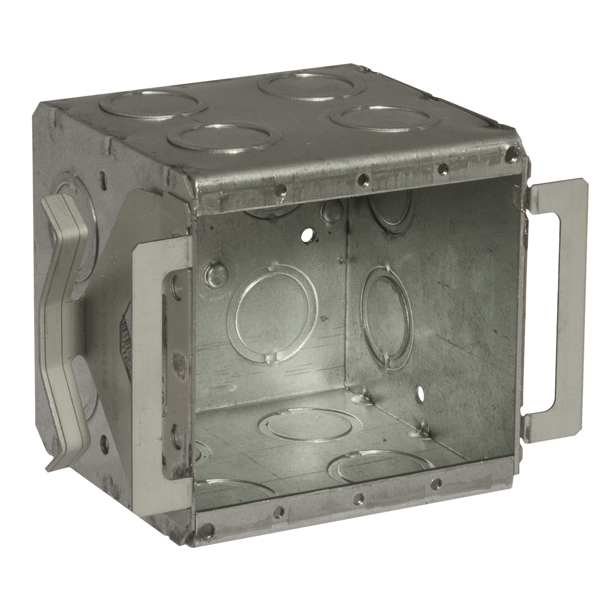 696B Non-Gangable Masonry Box, Steel, 45 cu-in Capacity, 2 Gangs, 2 Outlets, 16 Knockouts