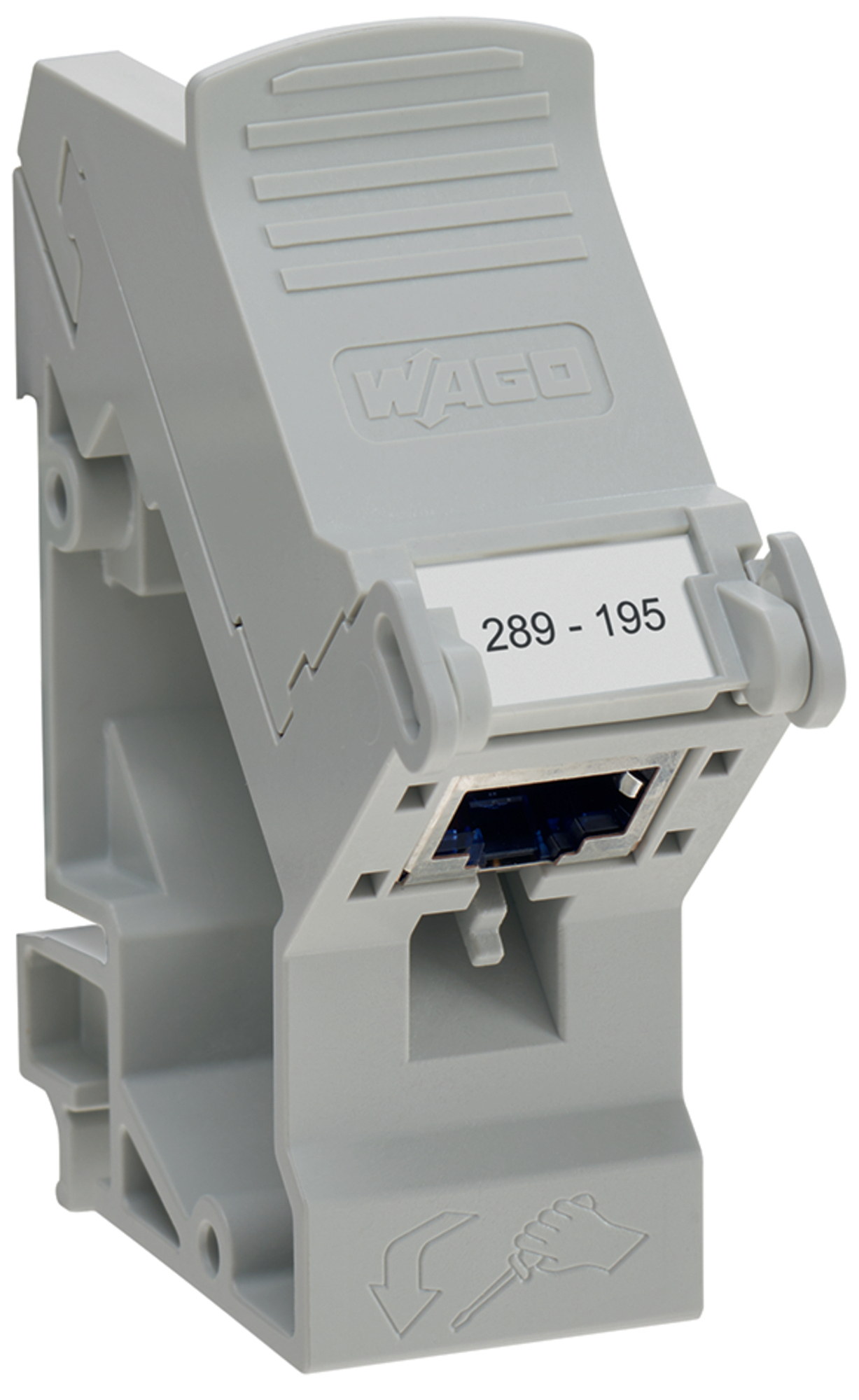 289-195 CAT 6 Interface Module, 24 to 22 AWG Wire, DIN Rail Mount