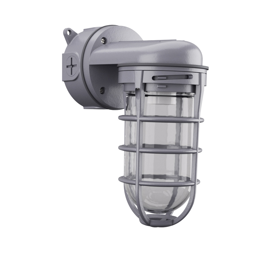 VW150I M12 Vapor Tight Incandescent Wall Mount Light, Die Cast Aluminum, 150W, 120V