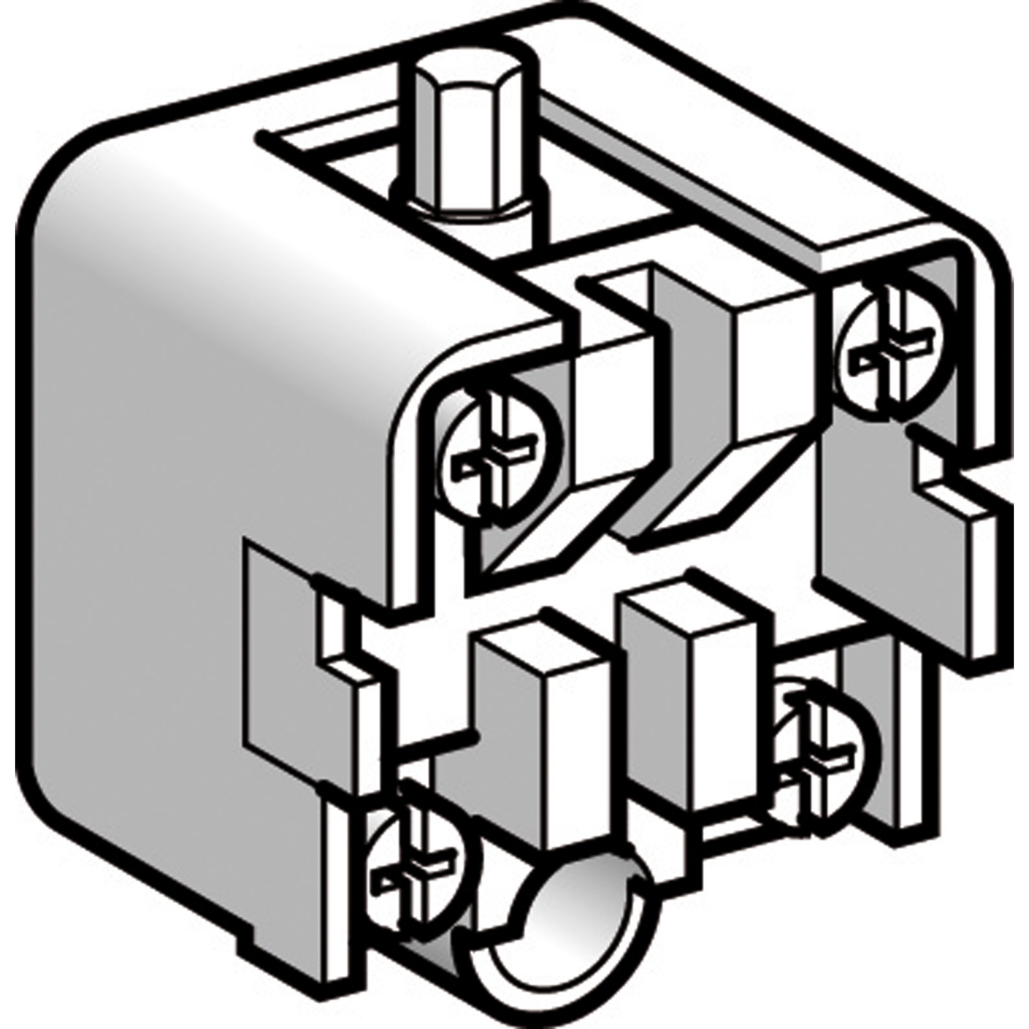 XCKZ01 OsiSense XC Contact Block, 1CO Contact, For Use With Standard Format XC2J Series Limit Switch