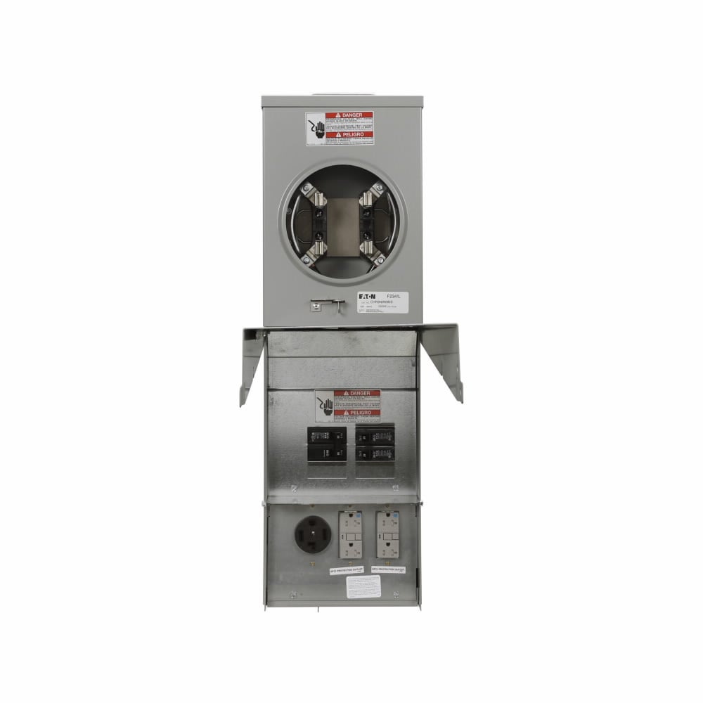 CHR1N9N4NP 4-Circuit Ringless Metered Power Outlet Pedestal, 125/250 V AC, 20/30/50 A, NEMA 3R Enclosure