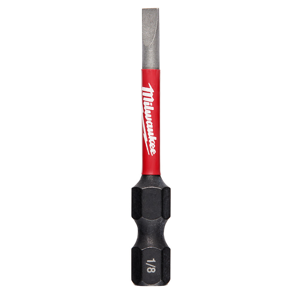 48-32-4756 Shockwave Impact Duty Impact Power Bit, 1/8 in Slotted Point, 2 in OAL, 1/4 in, Steel