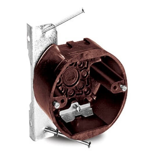 4070-N Carlon Non-Metallic Ceiling/Fixture Outlet Box With Bracket, Phenolic, 20.8 cu-in Capacity, 2-3/8 in D