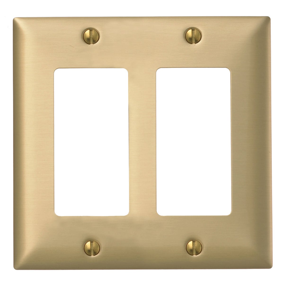 SB262 Standard Decorative Wall Plate, 2 Gangs, Metallic