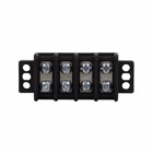 Eaton Bussmann TB300 series panel mount terminal block connector, Breakdown voltage 7500V, 600V, 30A, Double row, barrier, 24-pole, #8-32 TPI Screw, Black, Tin-plated brass terminal, Zinc-plated Steel philslot screw