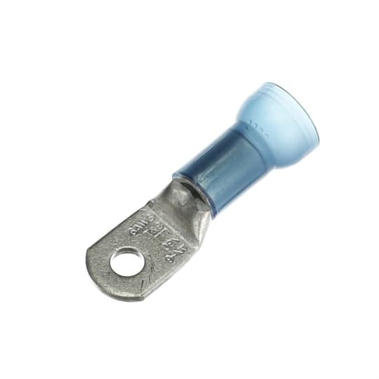 RE267 Sta-Kon RE Series Insulated Ring Terminal, 6 AWG Conductor, 1.65 in L, Brazed/Overlapped Seam Barrel, Copper, Blue