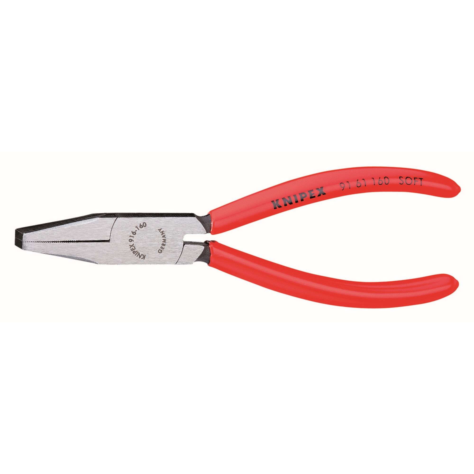 Glass Trimming Pliers-Flat Nose, 6 1/4 in., Plastic Coating