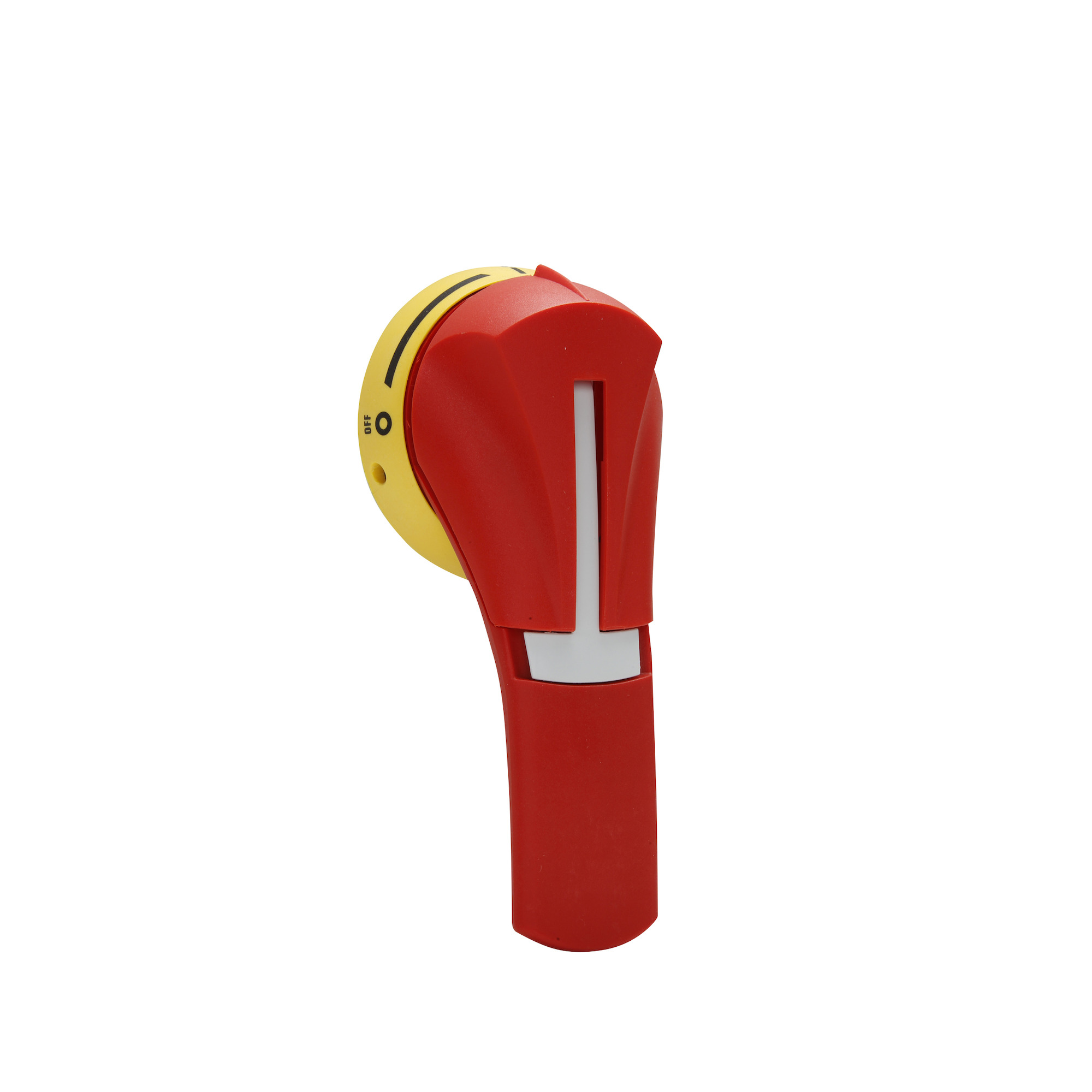 H12-03R Front Operated Padlockable External Pistol Handle, 4.92 in L x 3.07 in W x 1.77 in H, Red/Yellow