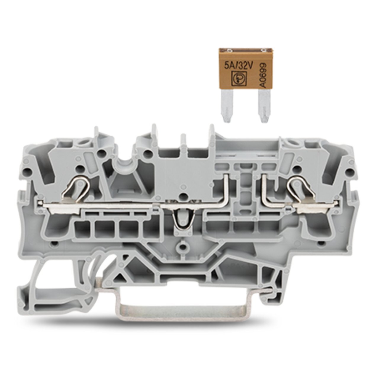 2002-1681, 400 V, 10 A, 22 to 12 AWG Wire, 2 Poles, DIN Rail Mount