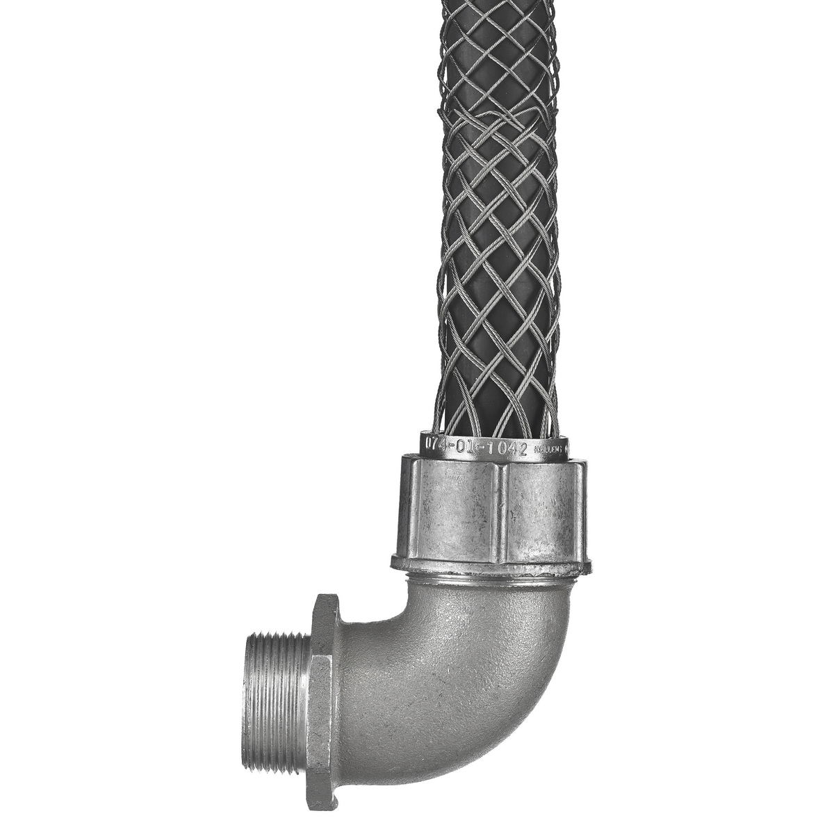 07401108 Form 5 Liquidtight Standard Duty Strain Relief Deluxe Cord Grip, 1-1/4 in Trade, (1) Conductors, 1 to 1-1/8 in Cable Openings, Aluminum/Stainless Steel