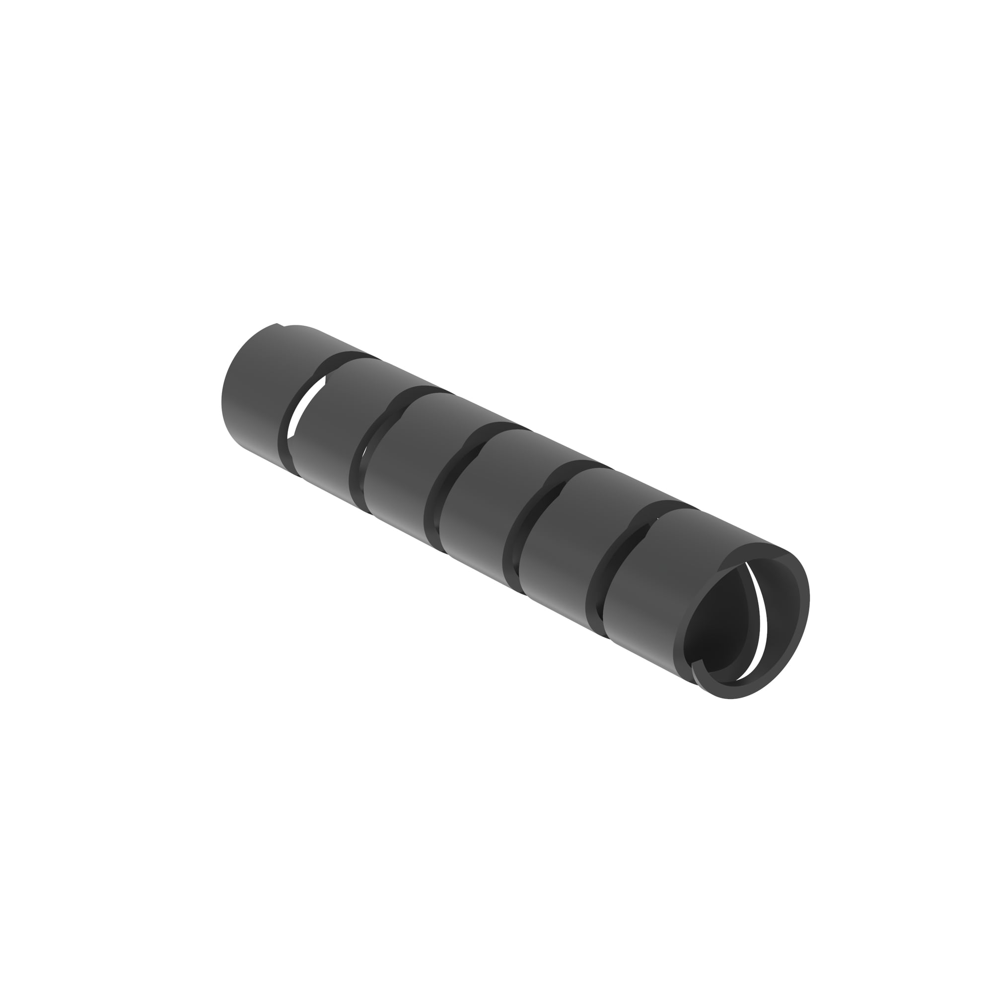 T25FR-M20Y Spiral Wrap, 1/4 in OD Dia x 1000 ft L x 0.04 in THK, Polyethylene, Black