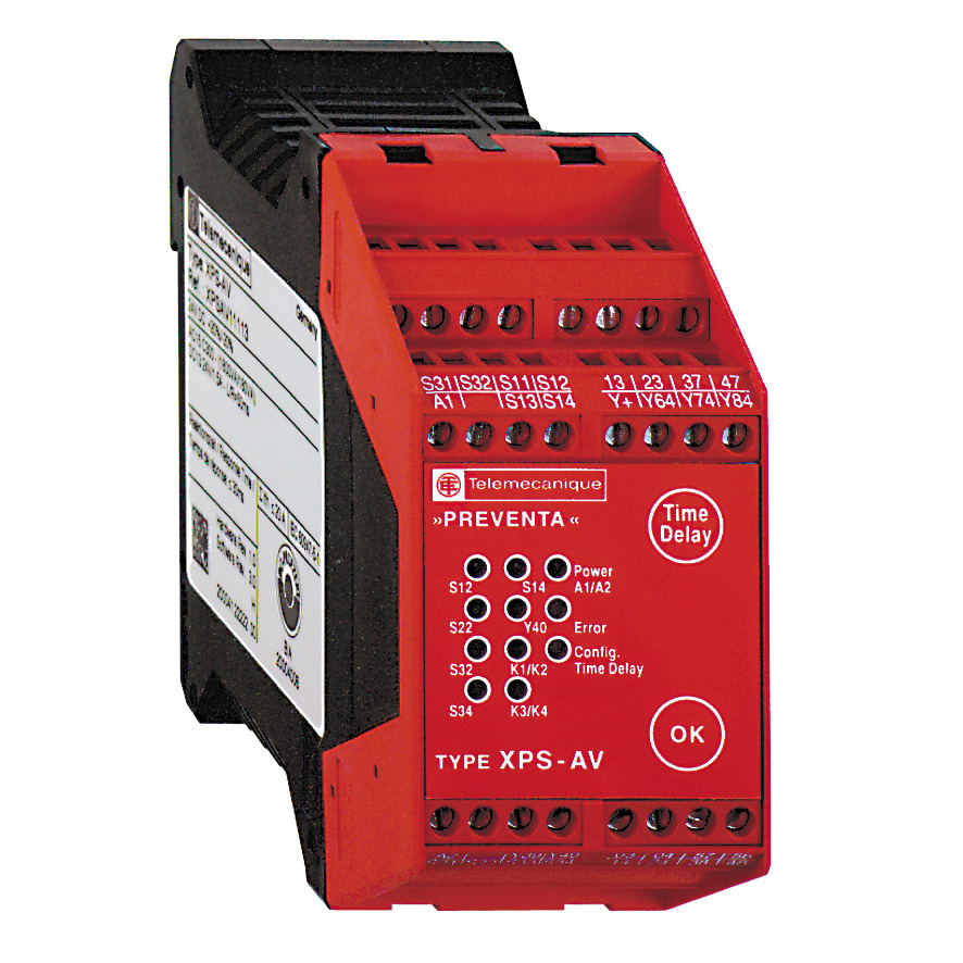 XPSAV11113 Preventa Electronic Internal Safety Relay, 2.5 A, 6NO 6 Form A Contact, 24 VDC V Coil