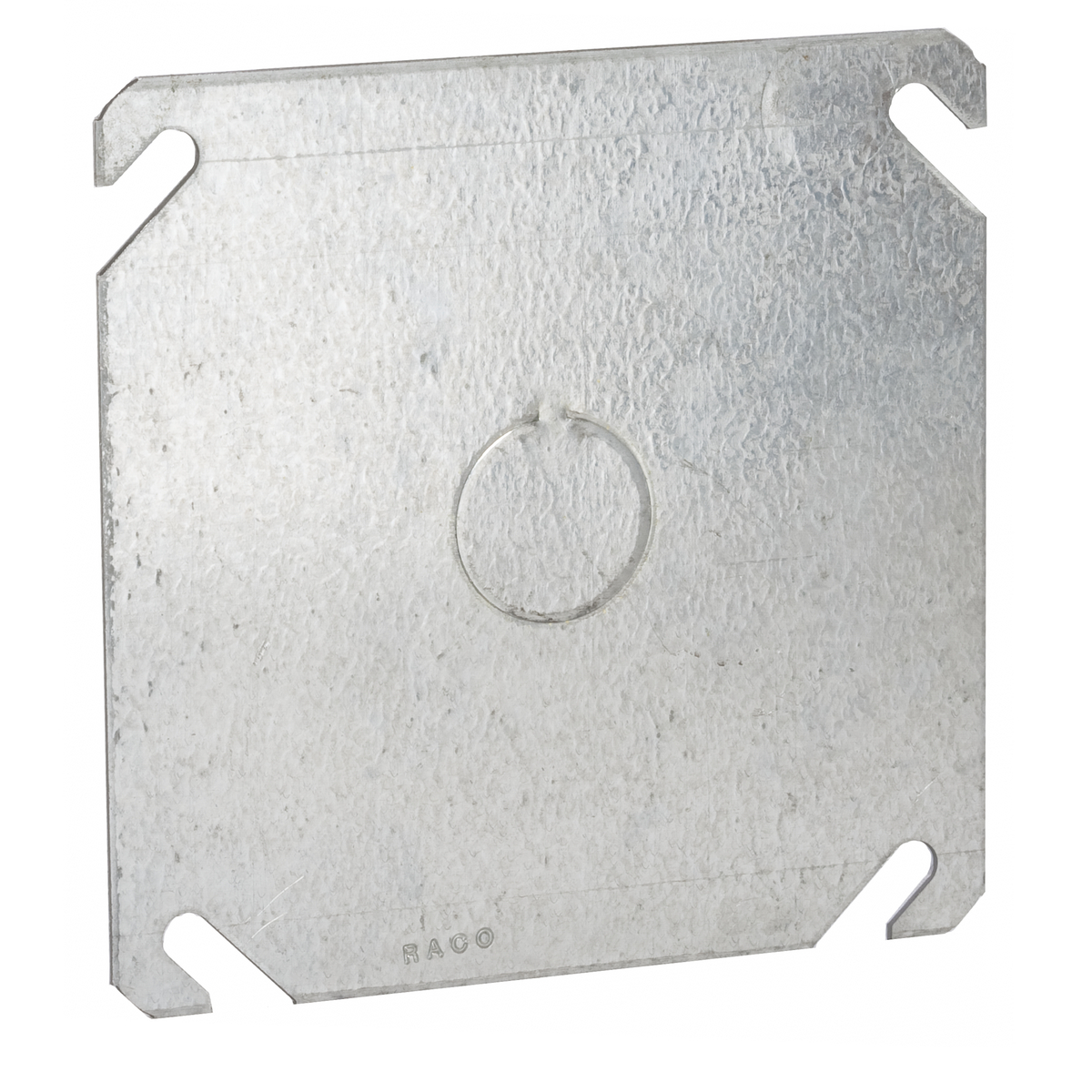 753 Flat Box Cover, 4 in L x 4 in W x 0.06 in D, Blank Cover, Stamped Steel