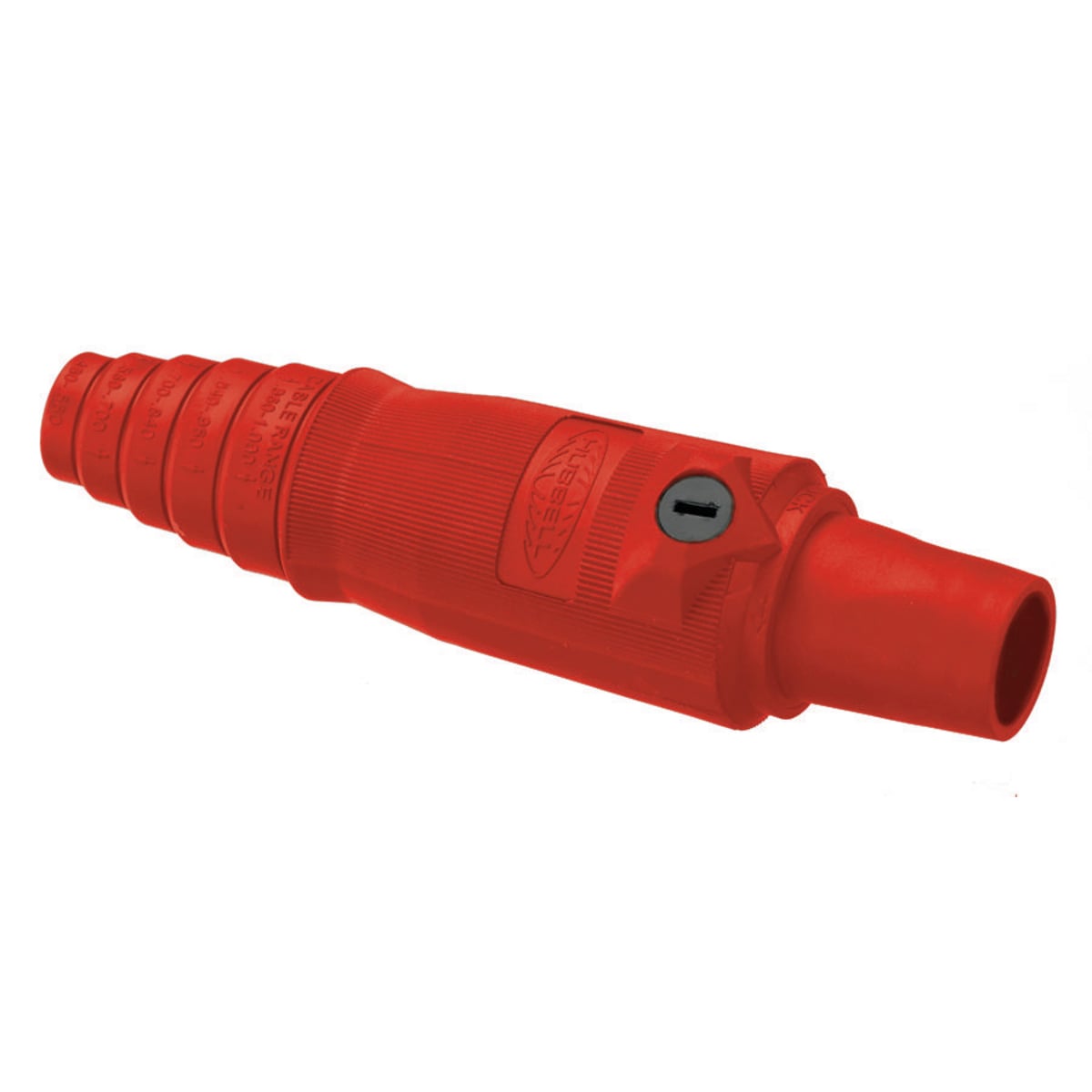 HBL400FR 16 Series 1-Pole Female Heavy Duty Taper Nose Standard SC/PPC Type Plug, 600 V AC/250 V DC, 400 A, 2/0 to 4/0 AWG Wire, Pressure Screw Terminal Connection, 3R/4X/12K NEMA Rating