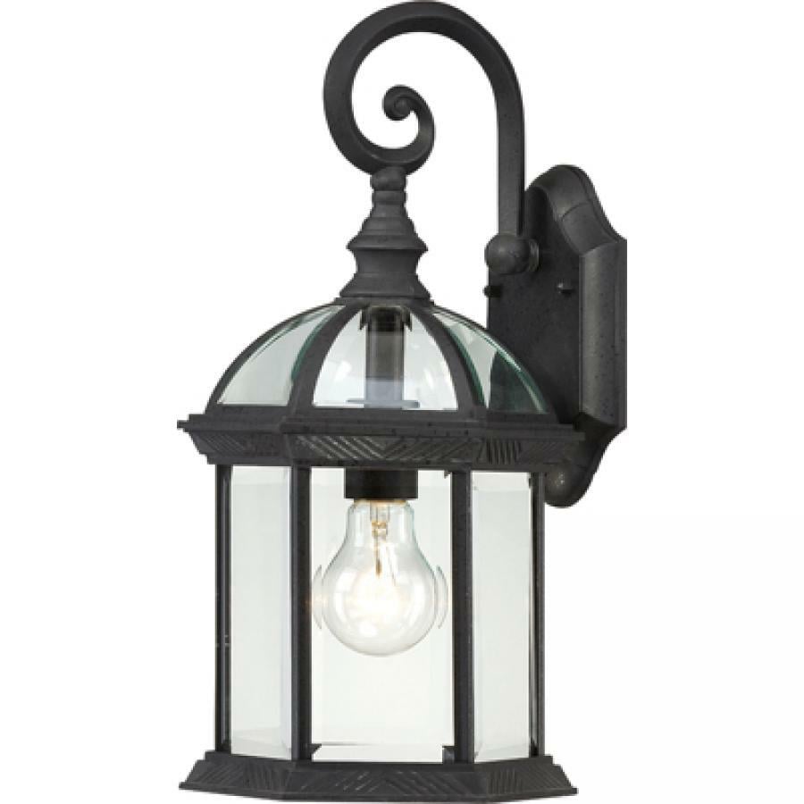 60-4963 Nuvo Boxwood Traditional Light Fixture, (1) A19 Lamp, 120 V AC, Textured Black Housing