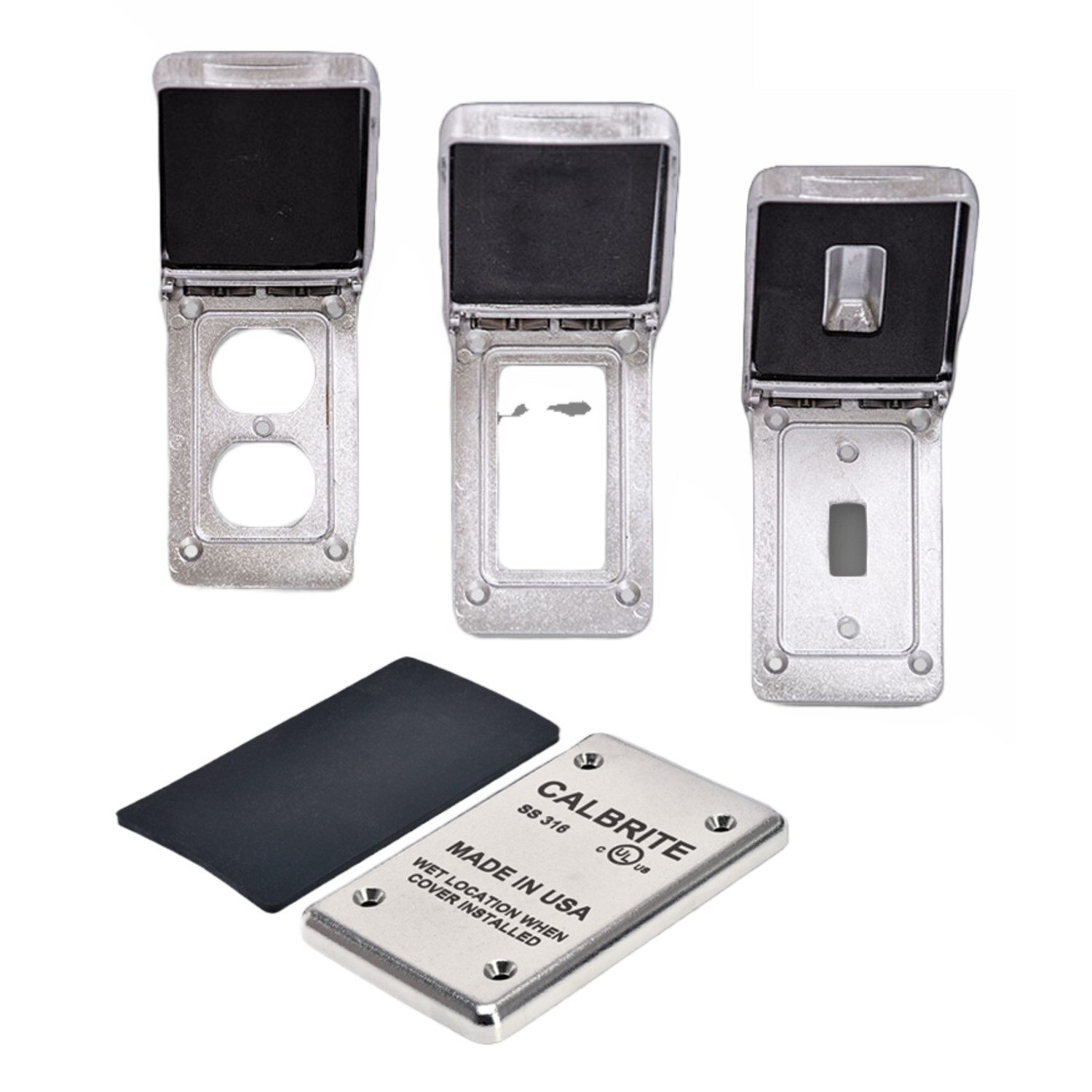 Stainless Steel 316 Vertical Duplex Weatherproof Cover