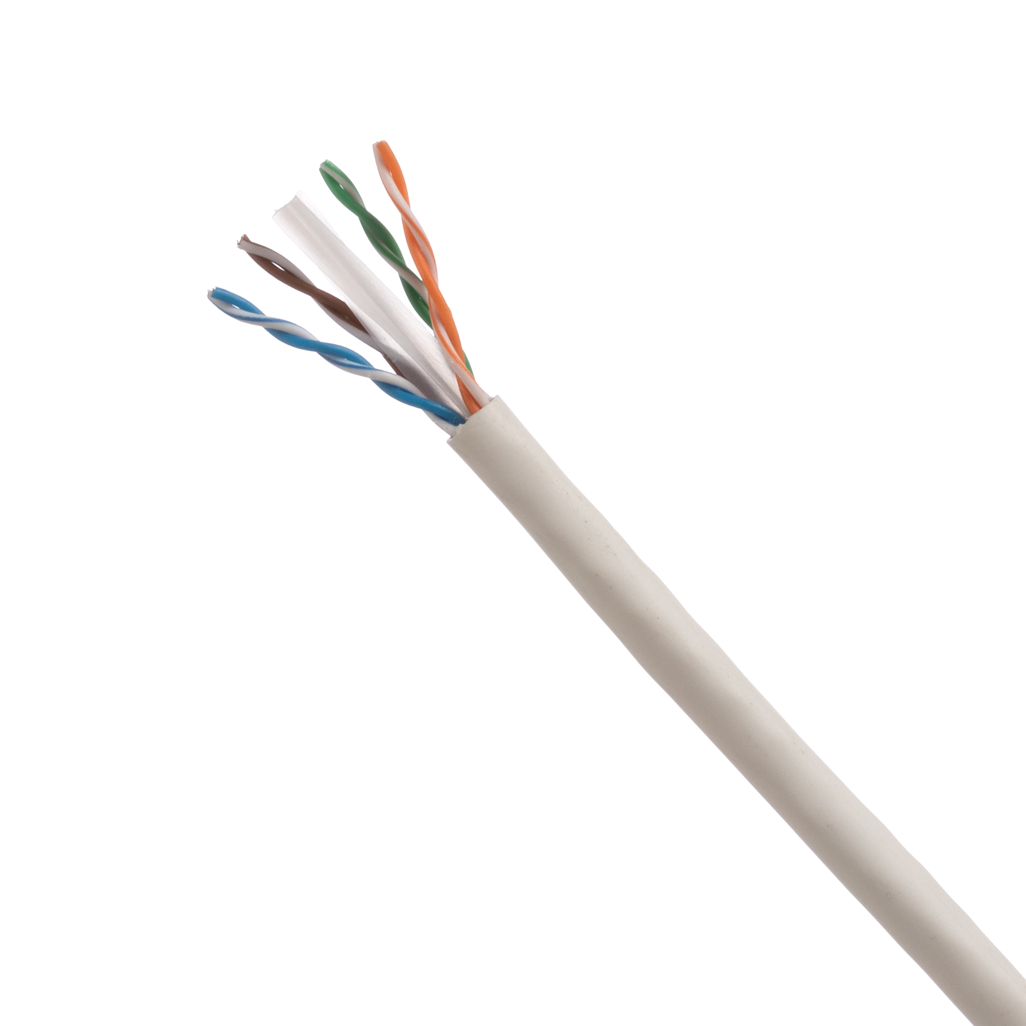 PUR6004GR-W Category 6 Copper Cable, Carton Packaging, (4) Conductors 23 AWG Conductor Solid Conductor, 1000 ft L