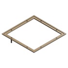 Trim Ring, Brass Powder Coat, For Four Gang Ultra-Shallow Recessed Service Floor Box, 192 Cubic Inches for Device Access and 41/55 Cubic Inches for Device Compartments, Length 13-1/4 Inches, Width 15-1/4 Inches, Depth 2-1/2 Inches, 3/4 Inch Knockouts, Galvanized Steel, Provides High Capacity Power and Data Solution for Shallow Concrete Floors