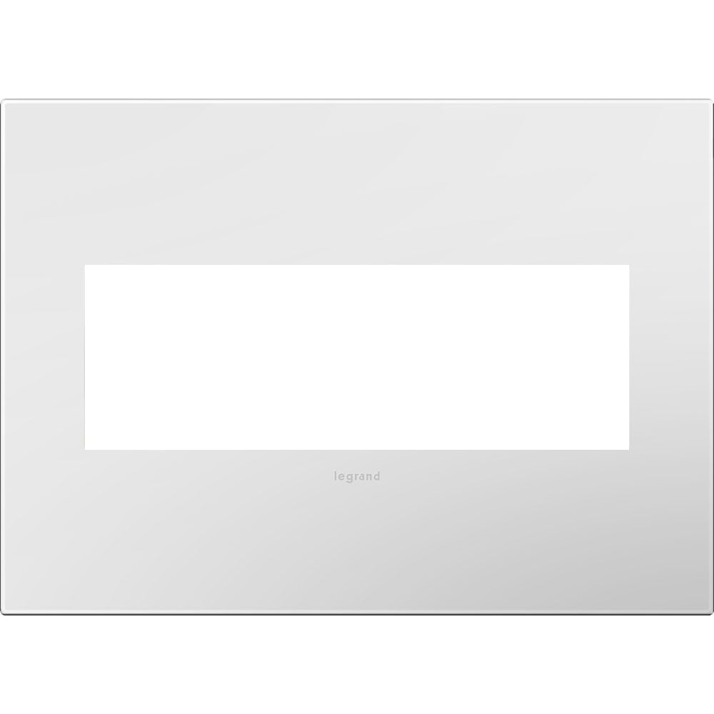 AWP3GWHW4 Adorne Designer Wall Plate, 3 Gangs, 7.06 in W x 5.13 in H, Plastic, White