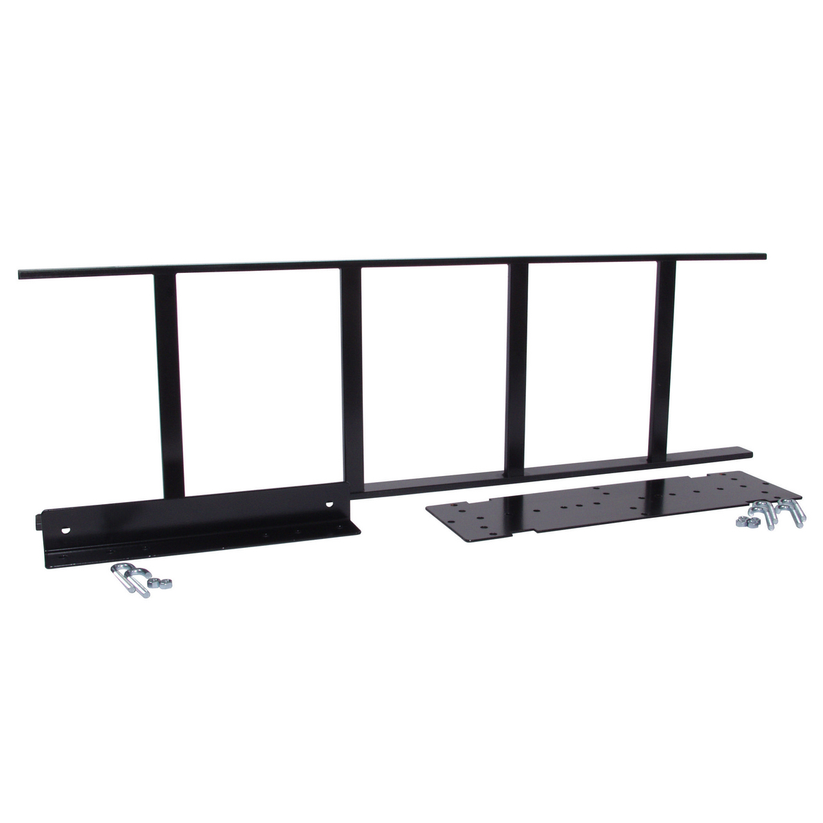 HLWRK Wall Rack Mounting Kit, For Use With Wire Management Cable Ladder Rack, Heavy Duty Construction, Steel, Black