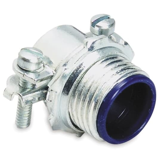 3305M T&B 2-Screw Cable Connector, 1-1/4 in Trade, 0.85 to 1.32 in Cable Openings, Malleable Iron, Electro-Zinc Plated