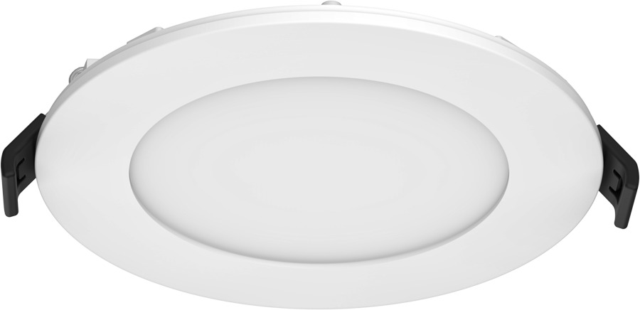 WFR4R9930120WS Round Recessed Wafer Downlight With Hinged Cover, LED Lamp, 9 W Fixture, 4 in Ceiling Opening, 120 V AC, Die Cast Aluminum Housing