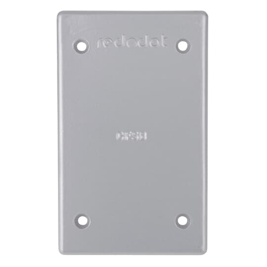 CFSB T&B FS/FD Blank Weatherproof Device Box Cover, 4-9/16 in L x 2-13/16 in W, Die Cast Aluminum
