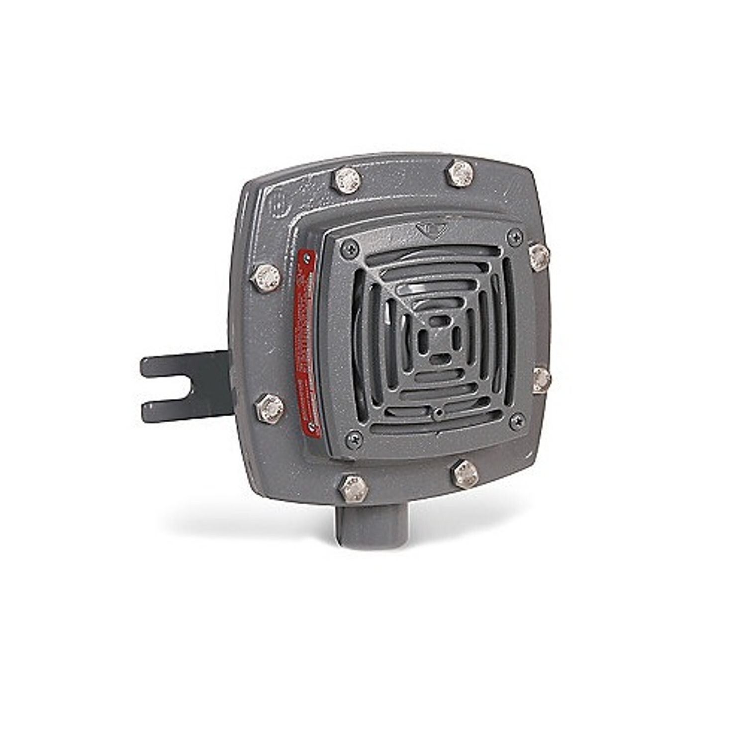 878EX-N5 High Decibel Vibrating Horn, 125 V AC, 0.13 A, 100 dB Sound, Surface Mount, UL Listed, Gray