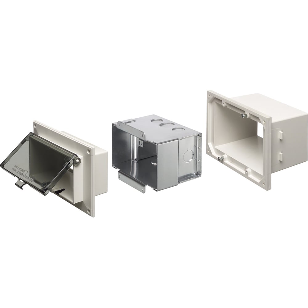 DSHB1C InBox DB Series Low Profile Electrical Box, Plastic, 25 cu-in Capacity, 1 Gangs, 4.937 in L x 7.196 in W x 5.283 in H