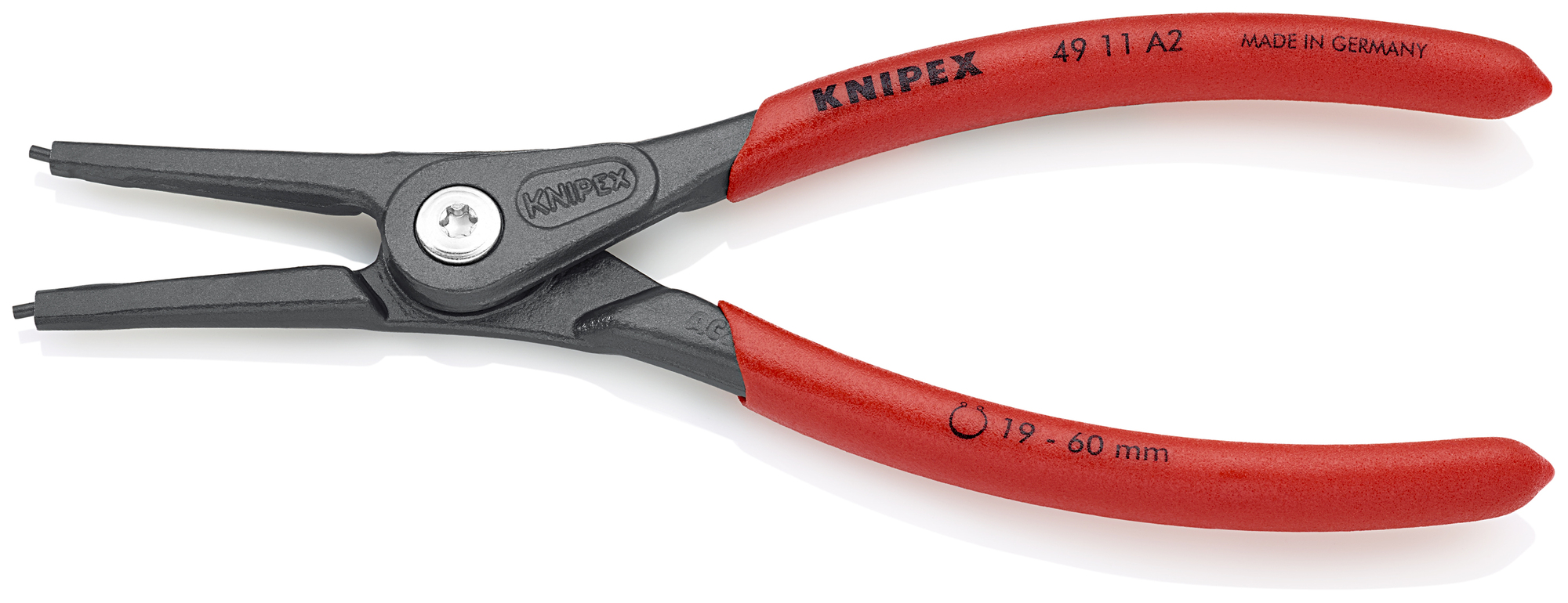External Precision Snap Ring Pliers, 13 in., Non-slip plastic, 1/8 in. Tips