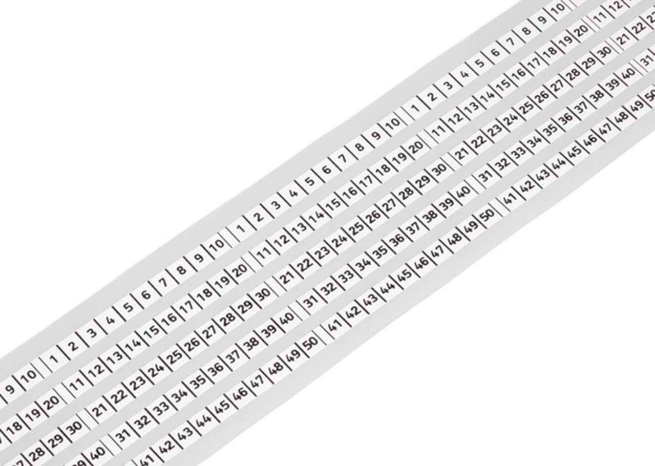210-834 Self-Adhesive Marking Strip, White Legend