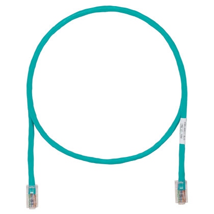 UTPCH8MGRY PanNet TX5e Patch Cord With Pan-Plug Modular Plugs on Each End, Cat 5E, 24 AWG U/UTP Copper Stranded Conductor, RJ45 Modular Plug Boot Connector, 8 m L Cord, Green