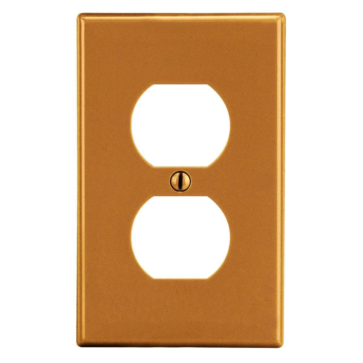 P8OR Non-Metallic Standard Wall Plate, 1 Gangs, 2.88 in W x 4.63 in H, Polycarbonate Thermoplastic, Orange