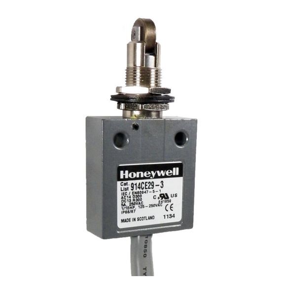 914CE2-9 MICRO SWITCH Compact Precision Limit Switch, 240 VAC, 5 A, Roller Plunger Actuator, 1CO SPDT Contact, 1 Poles