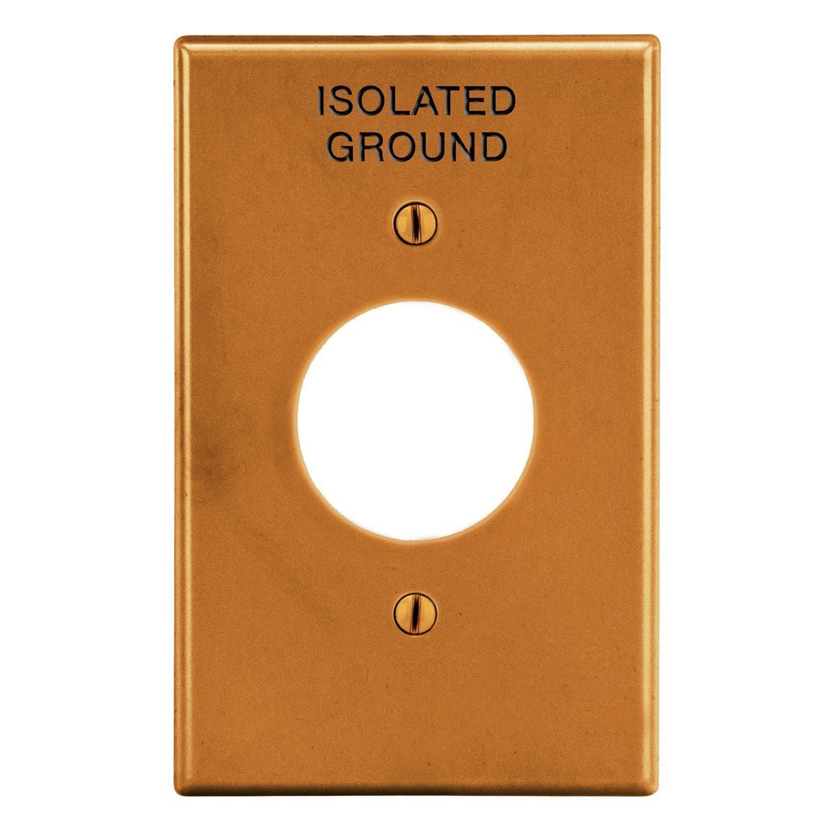 P7OIG Isolated Ground Non-Metallic Standard Wall Plate, 1 Gangs, 2.88 in W x 4.63 in H, Polycarbonate Thermoplastic, Orange
