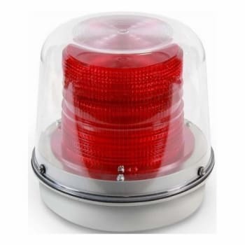 94DV2R-N5 Heavy Duty Strobe Beacon, 120 V AC, Xenon Lamp, Red, Surface Mounting, Specifications Met: UL 1638, cUL Listed, NEMA 4X