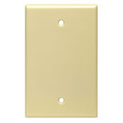 80514-T Midway Size Blank Wall Plate, 1 Gangs, 3-1/8 in W x 4-7/8 in H, Thermoset Plastic, Light Almond