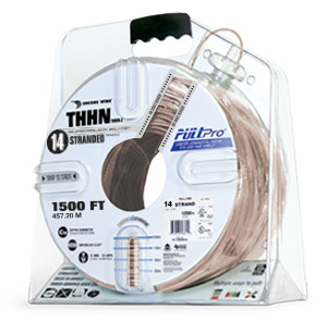 106100712458 PullPro Copper THHN Wire, 14 AWG, Stranded, Tan, 1500 ft