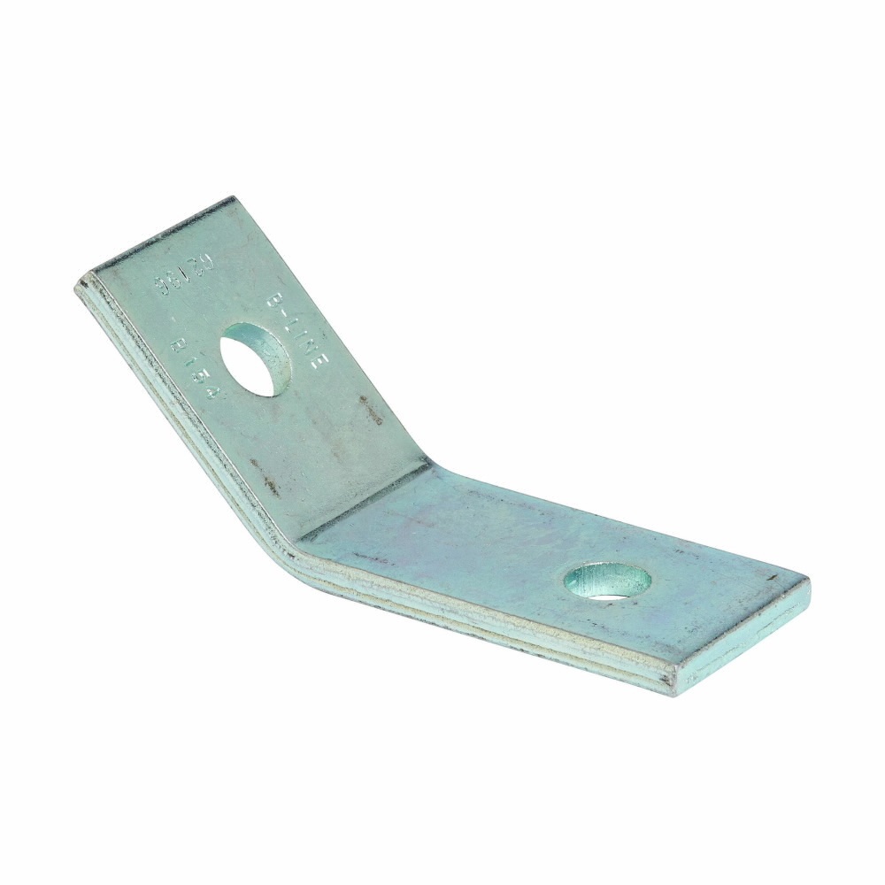 B154HDG Open Angle, 2 Holes, 45 deg Bend, Steel
