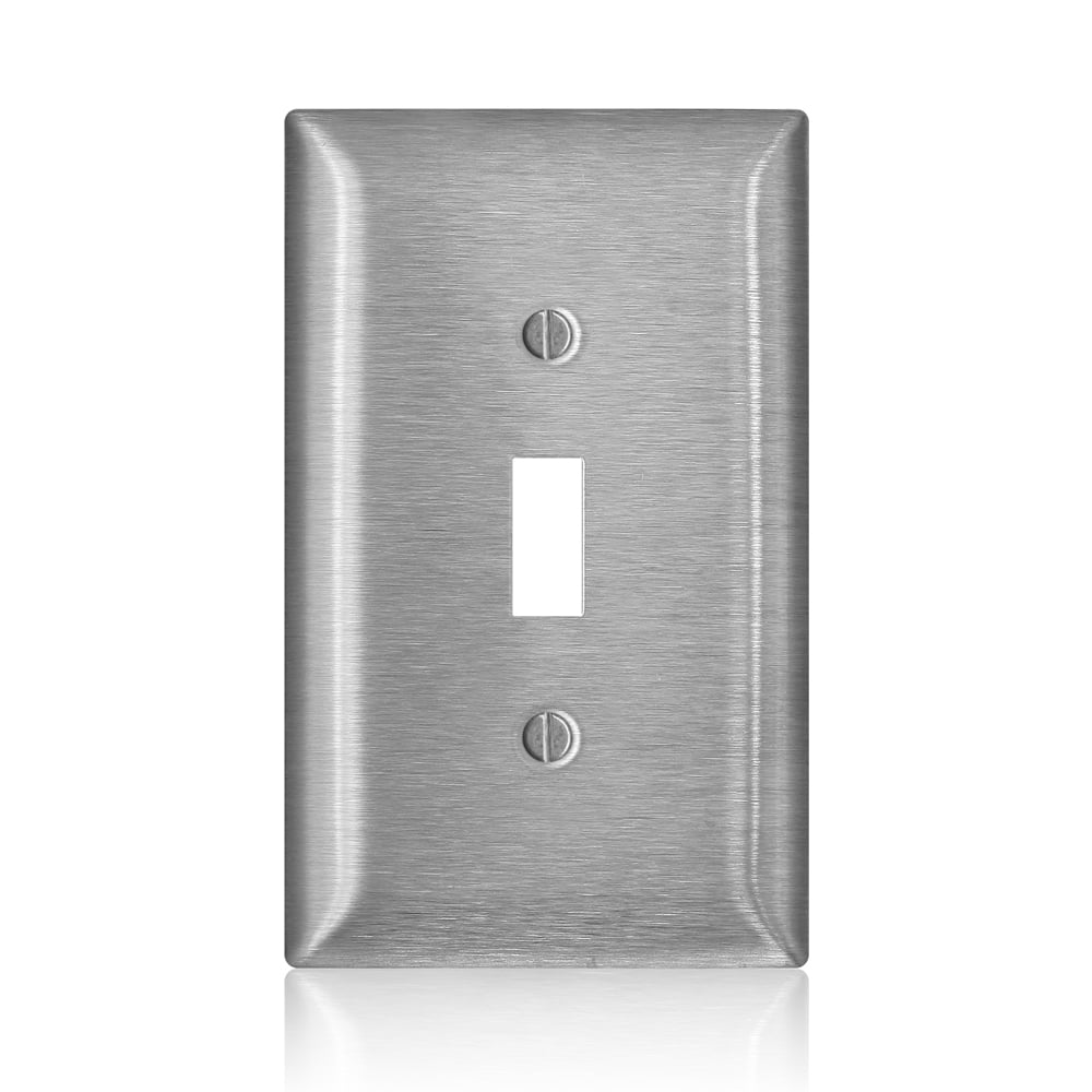 SSJ1-C40 C Series Midway Non-Magnetic Wall Plate, 1 Gangs, 3-1/8 in W x 4-7/8 in H, 302/304 Stainless Steel