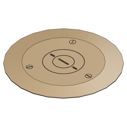 P-60-3/4-2-CACP Steel City 1-Piece Carpet Plate, 5-3/4 in Dia, Brass