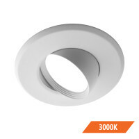 DEB56-20-120-3K-WH 5 in/6 in Aperture Adjustable Dimmable Recessed LED Downlight, LED Lamp, 12.47 W Fixture, 120 V AC, Stamped Steel Housing