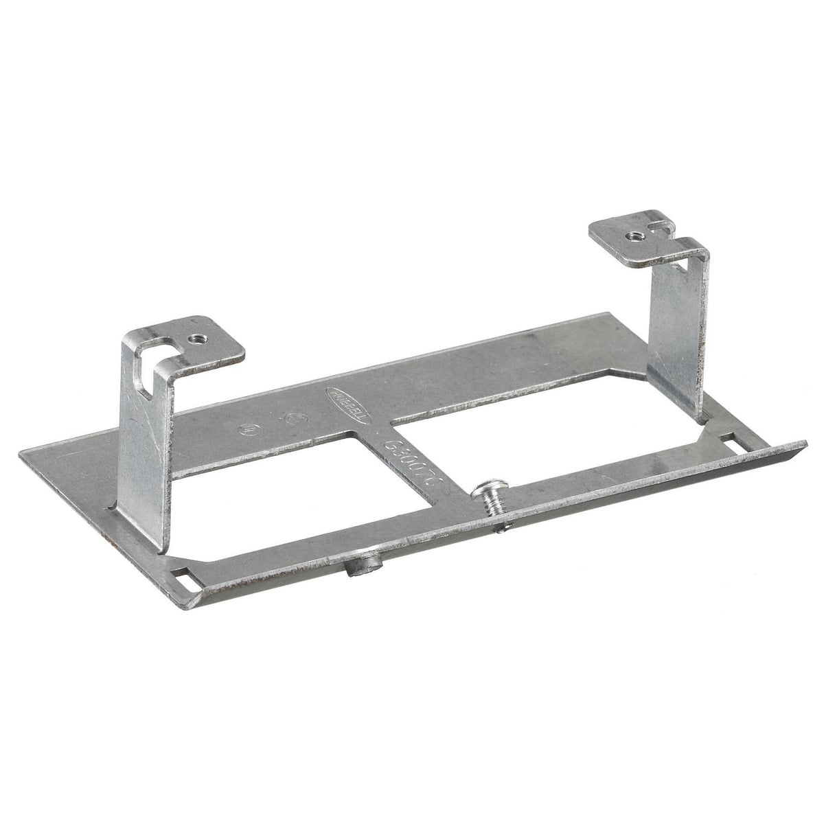 HBL3007CGY HBL3000 Standard Device Bracket, For Use With HBL3000 Series Metal Raceways, Commercial Flush Plates, NEMA 1 Enclosure, Rolled Steel, Gray