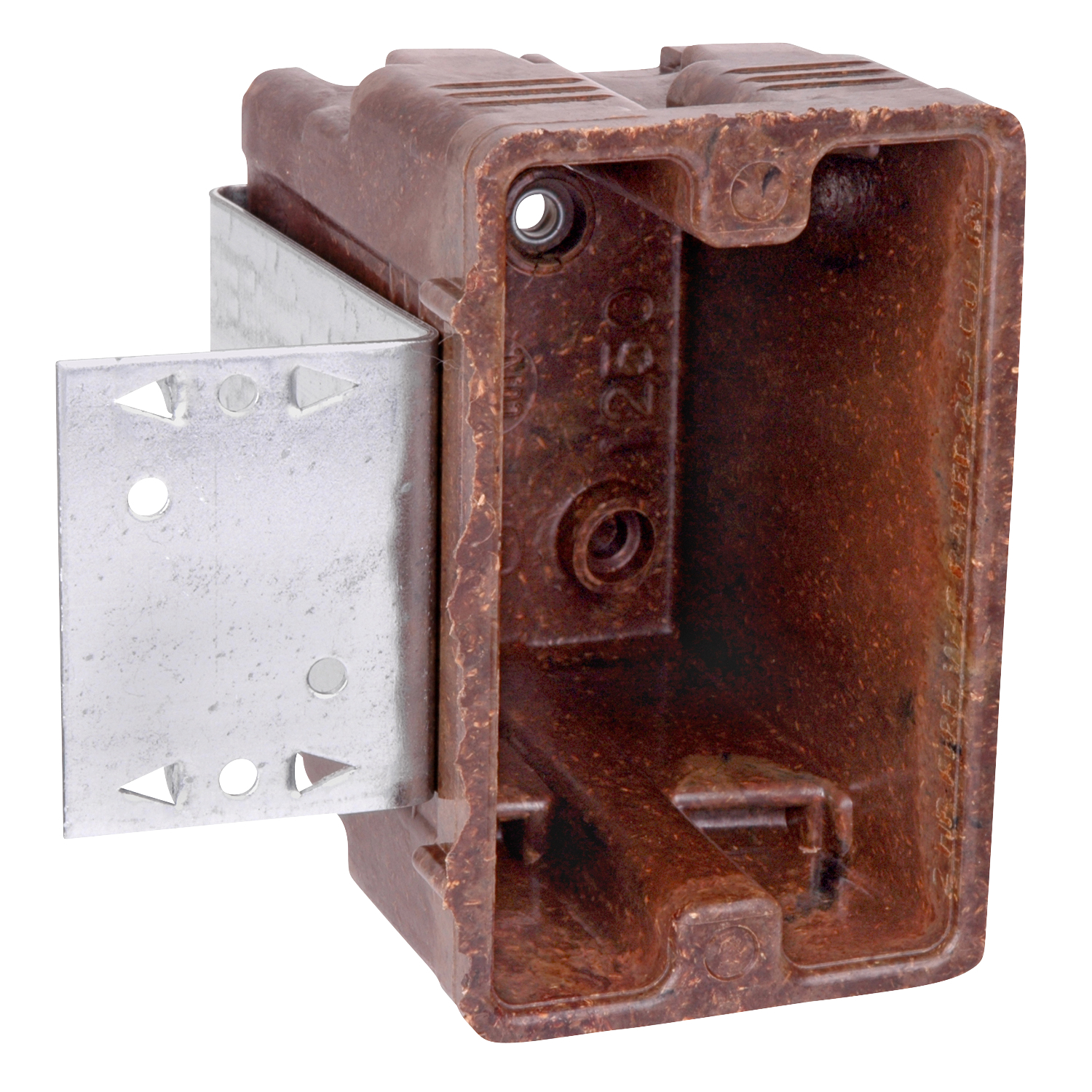 1250-112 Carlon Non-Metallic Outlet Box, Phenolic, 20.3 cu-in Capacity, 1 Gangs