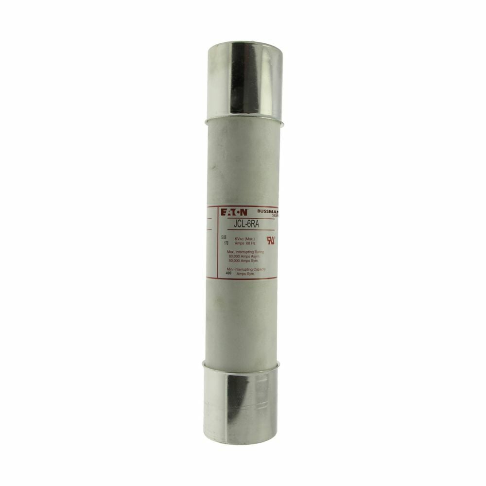 JCK-6R Current Limiting Medium Voltage Fuse, 170 A, 2.54 kV, 80 kA, 480 A to 50 kA, Class R, Cartridge Body
