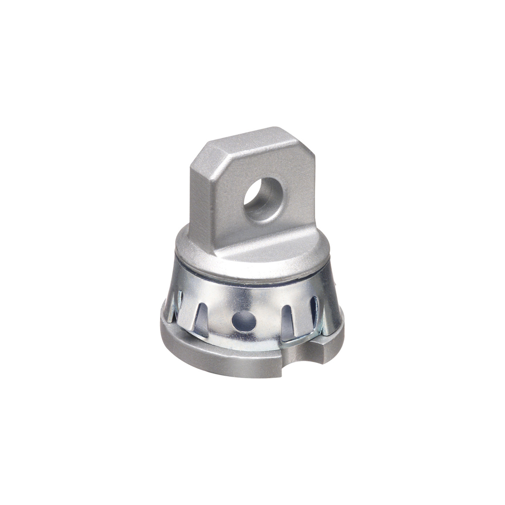 FH50 Snap-In Fixture Hanger Insert, For Use With Wire Support Fixtures, Fixture Boxes and Cable Tray, Zinc, Silver