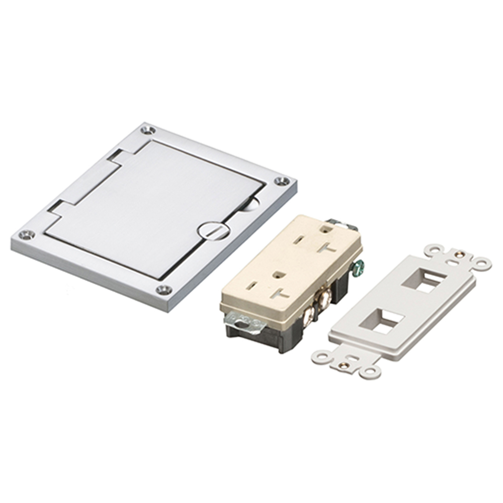 FLBC8501NL Floor Box Cover Kit, 4.26 in L x 3.26 in W, Nickel